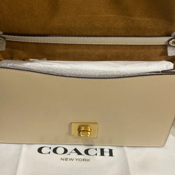 Coach Hutton Colorblock Leather Shoulder Bag - Picture 9 of 13